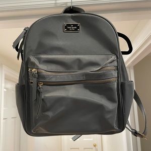 Kate Spade grey nylon backpack